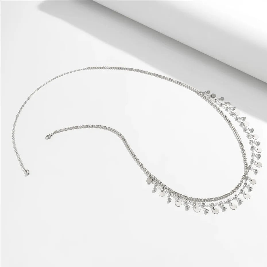 Exquisite Rhinestone Star Tassel Anhänger Taille Kette Körperschmuck, verfügt über Bauchgurt Design, bestehend aus Eisen-Legierung, Eisen-Kette, Kupfer-Kette, und funkelnde Strasssteine, ideal für Frauen im Alter von 18-35 und Erwachsene, erhältlich in den Größen S, M, L, auf Lager mit kostenlosem Versand, neuer Zustand, perfekte Accessoire für Strand oder Poolside.