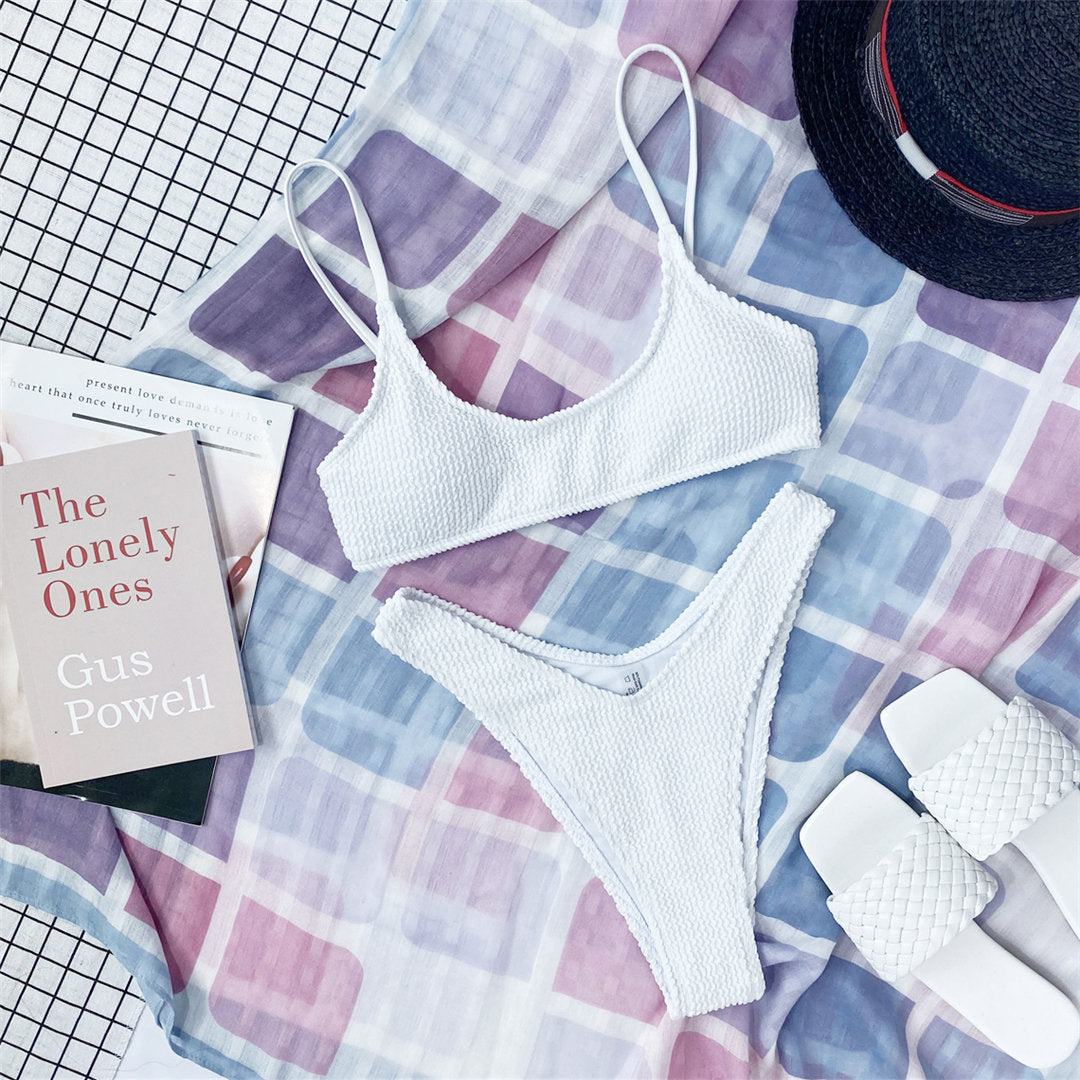 Gerippter gepolsterter Bikini