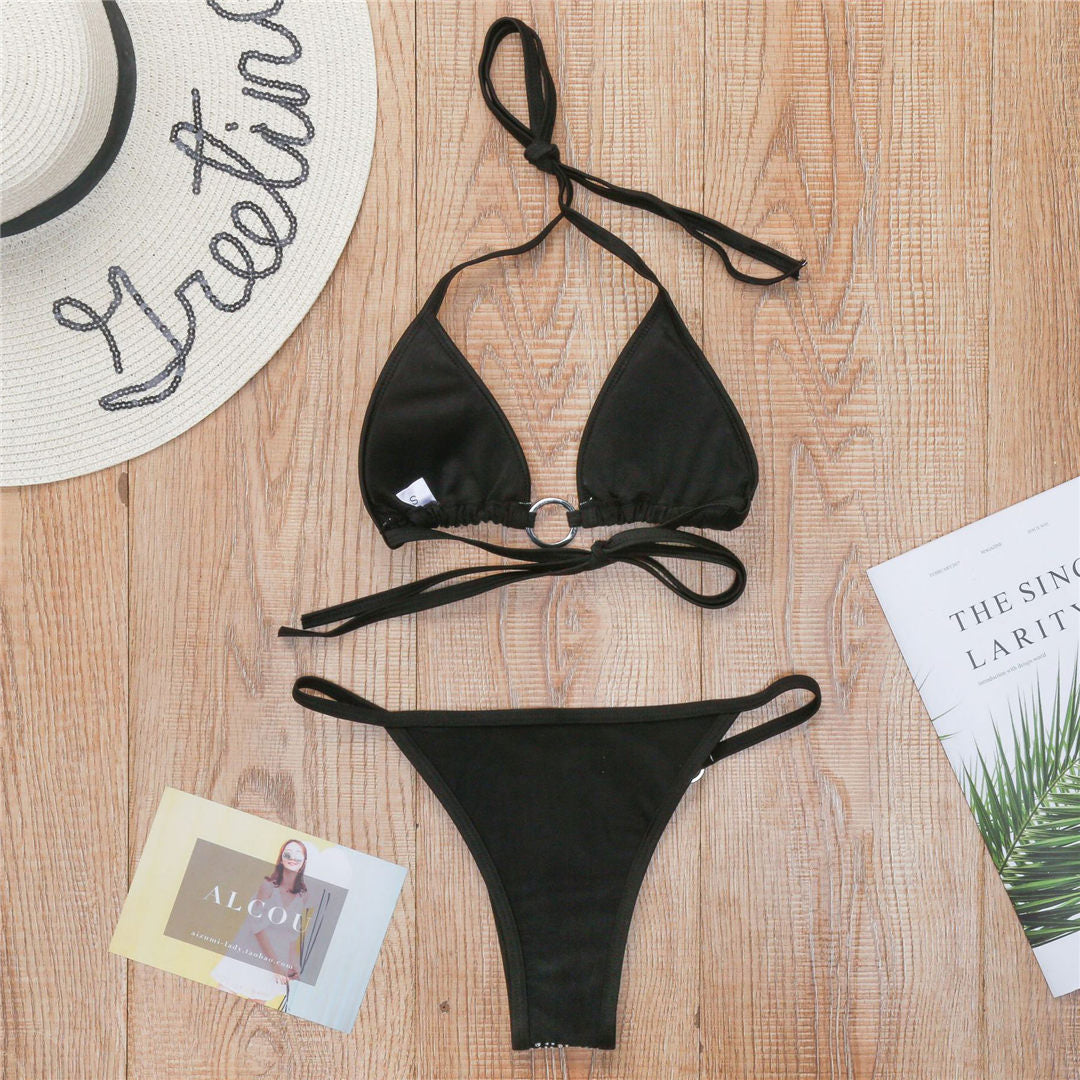 Bikini en cristal néon avec strass - 5 couleurs