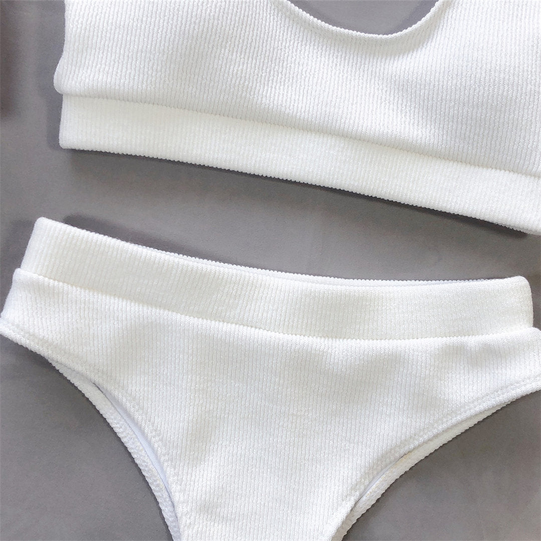 Ribbed High Waist Bikini - 5 Colors
