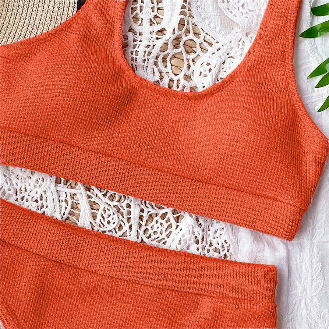 Ribbed High Waist Bikini - 5 Colors