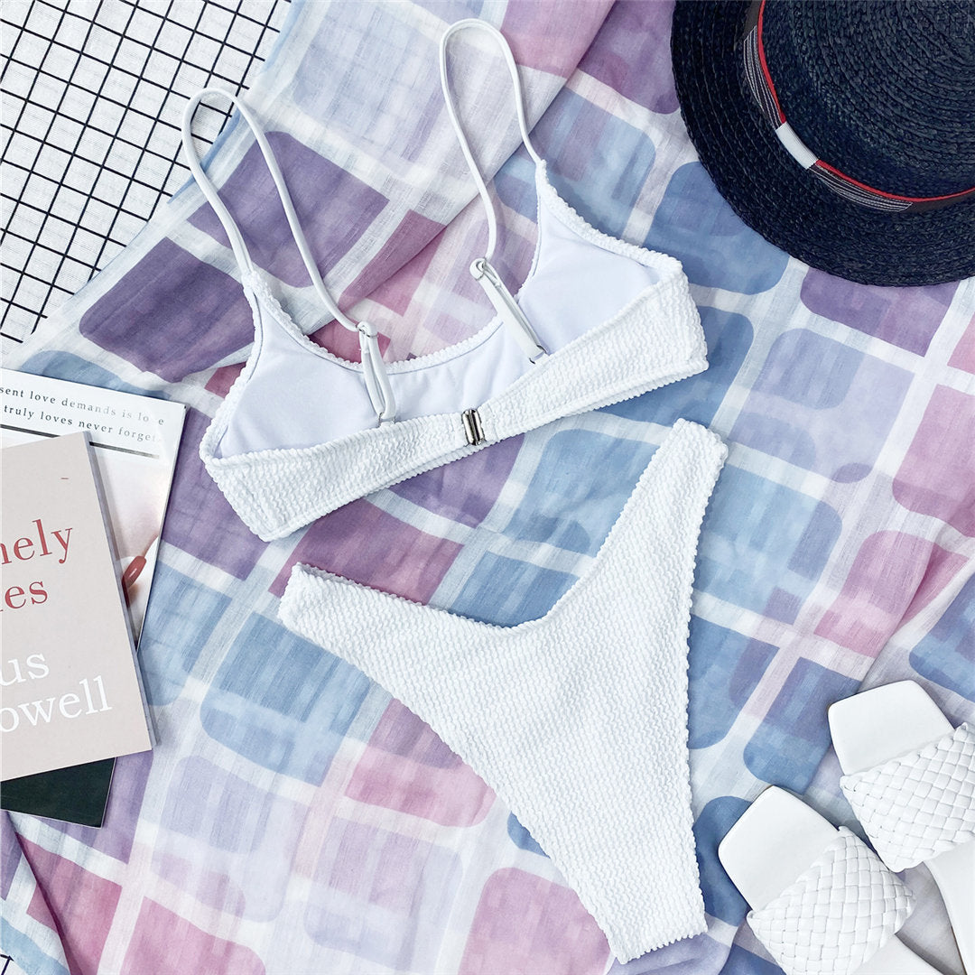 Bikini matelassé côtelé