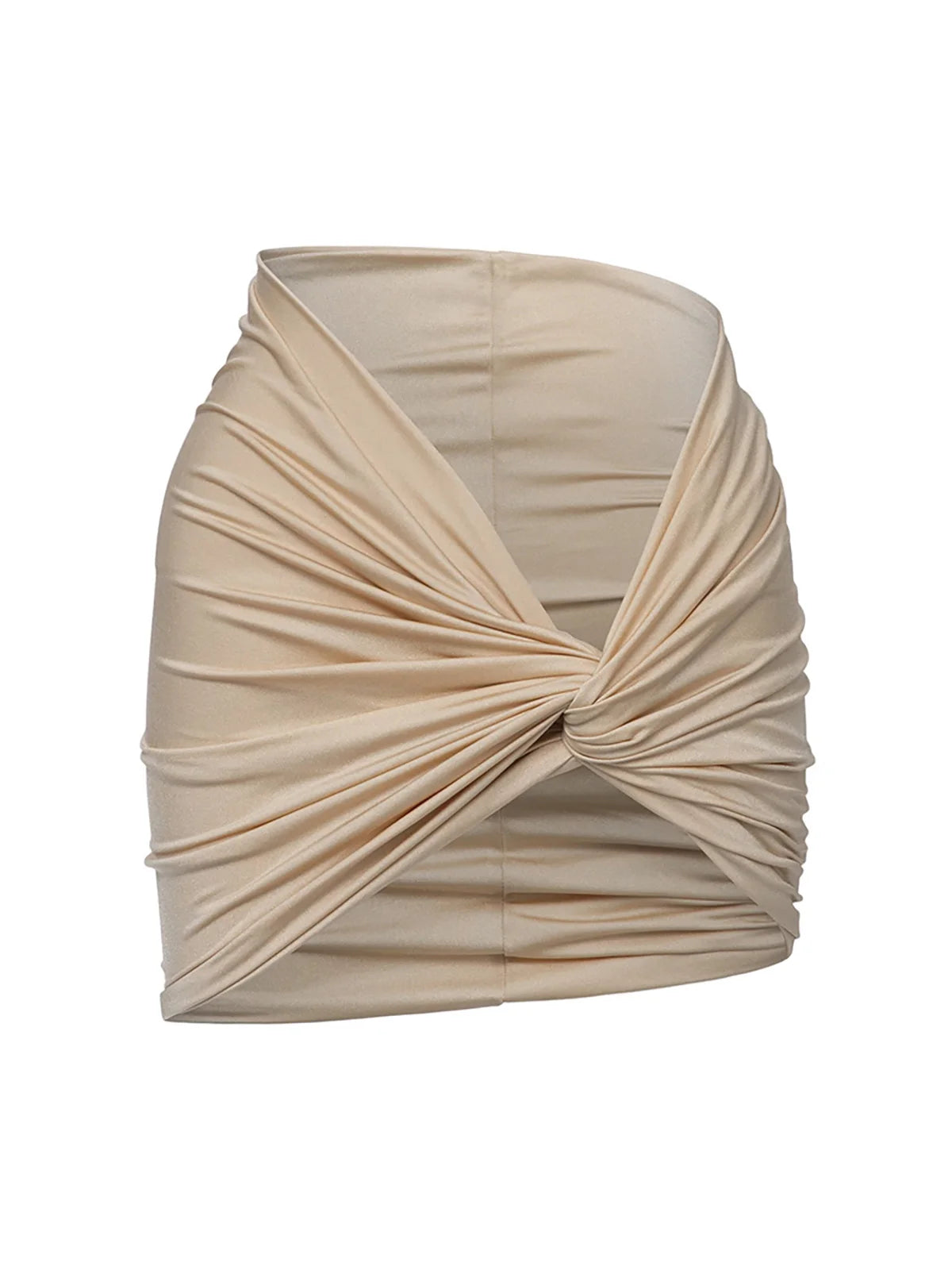 Set bikini Halter scrunch butt con gonnellino elegante, tre pezzi, misto poliestere spandex, supporto senza fili, vita bassa, costumi da bagno solidi da donna, look giocoso e versatile.