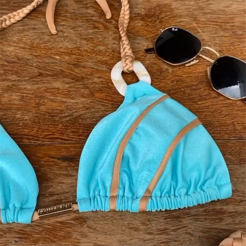 Bikini a triangolo Halter