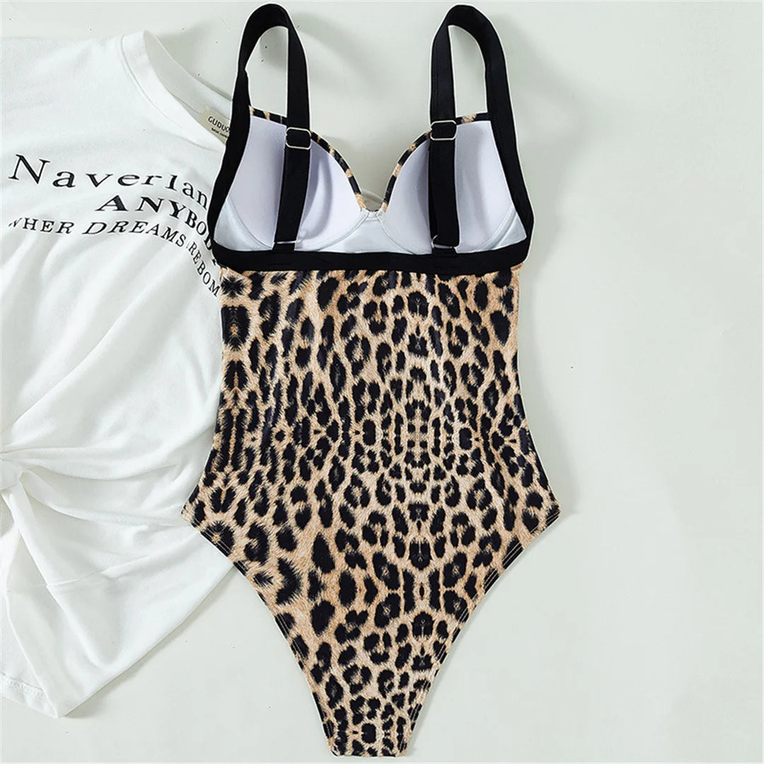 Leopard Underwired One Piece Swimsuit