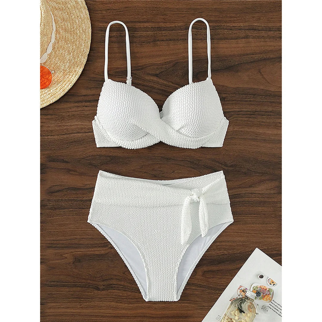 Chic High Waist Push Up Bikini Set