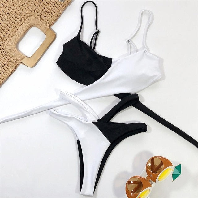 Mid Waist Bikini Set