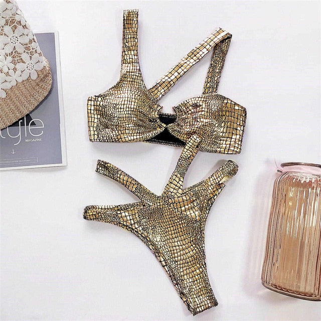 Snake Asymmetric Bikini