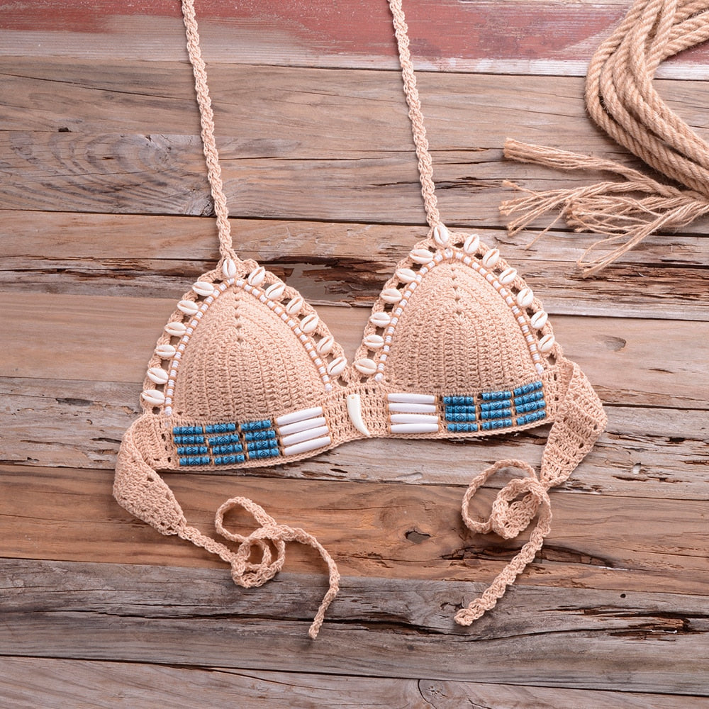 Handmade Crochet Seashell Bikini Top