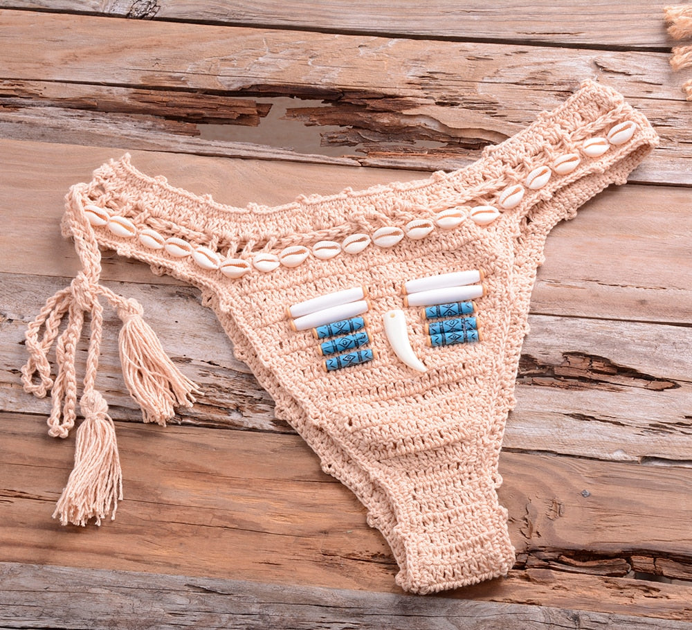 Handmade Crochet Seashell Bikini Bottom