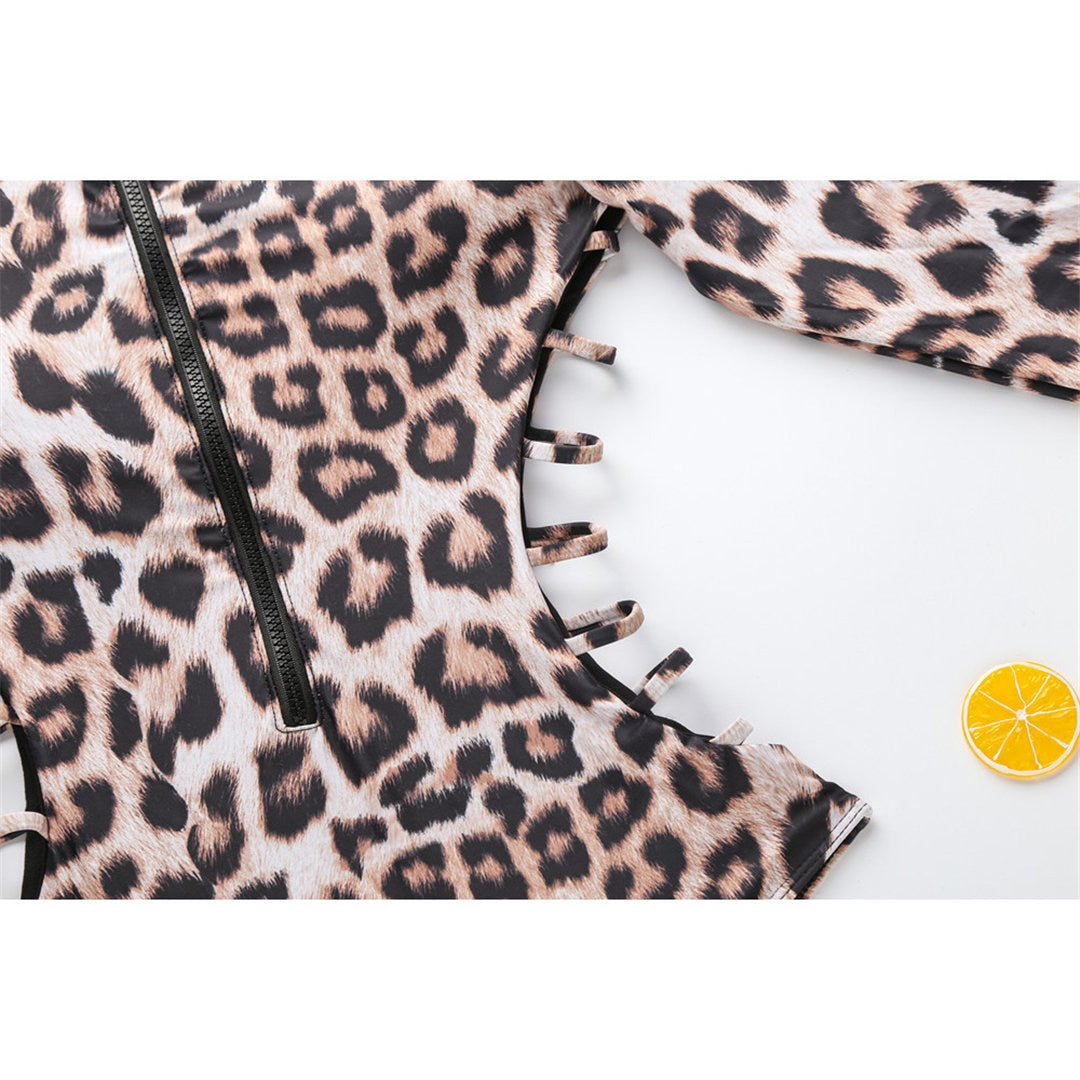 Zipper Full Sleeve One Piece Swimsuit