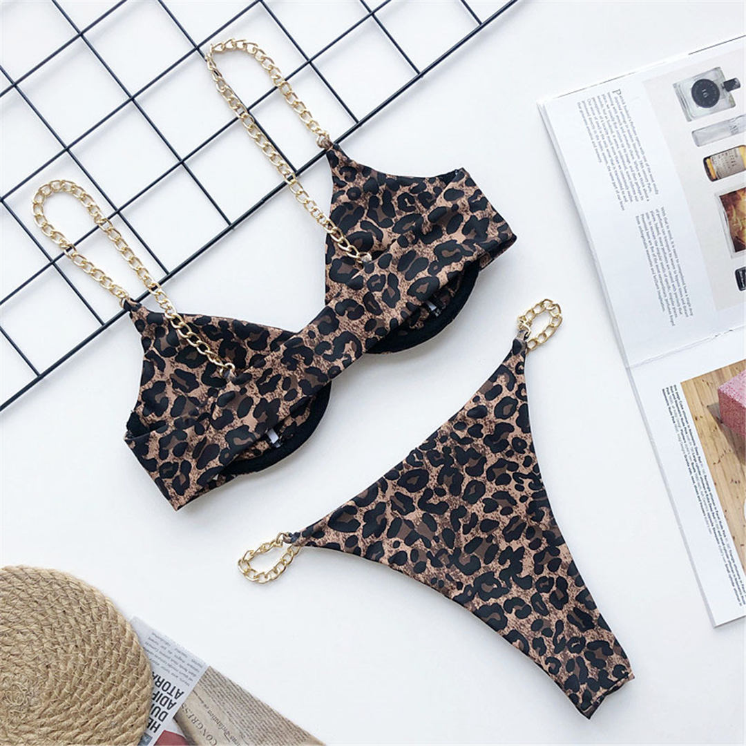 Chain Strap One Piece Swimsuit
