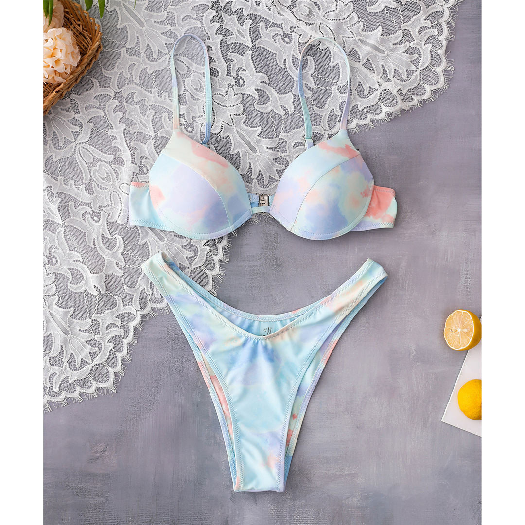 Tie Dye Bikini With Sarong