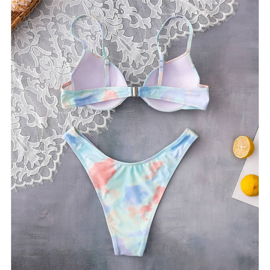 Tie Dye Bikini With Sarong