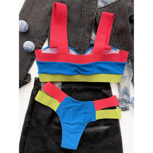  Lukitty Women's Push Up Bikini Set Two Piece Strapless Bathing Suit  Swimsuit S Blue : Clothing, Shoes & Jewelry