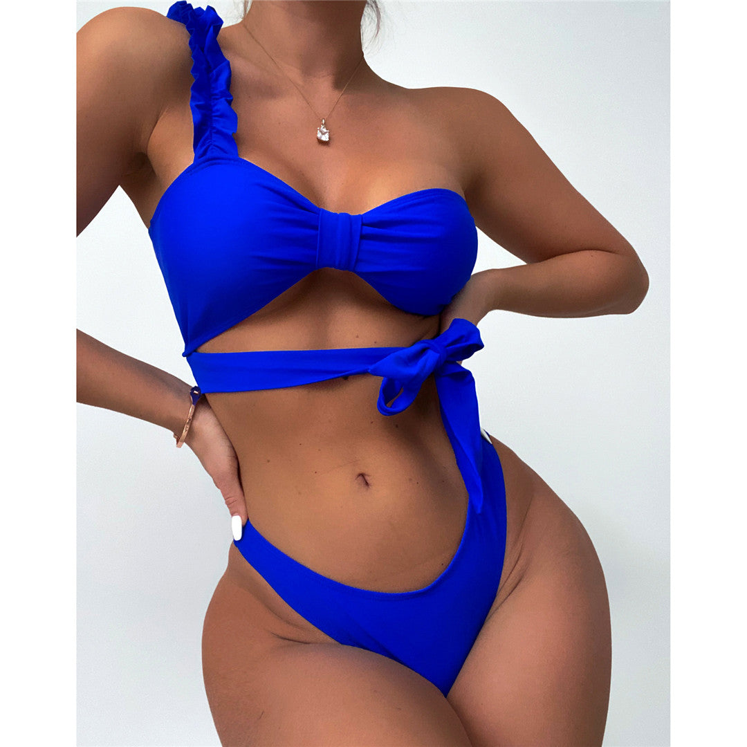  Two Piece Tankini Bathing Suits for Women One Shoulder