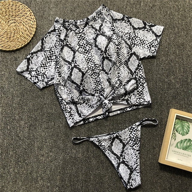 Knot Crop Top Bikini - 11 Colors